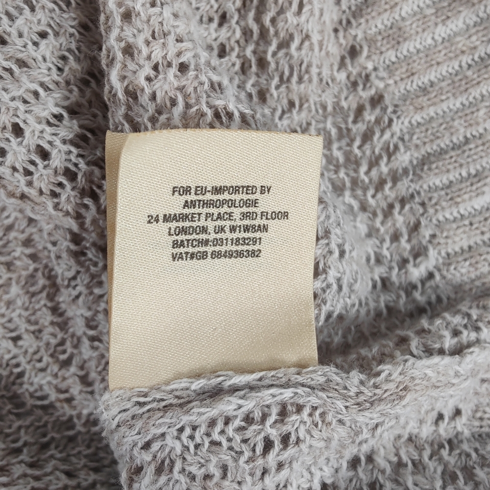 Moth for Anthropologie Tan and Orange Short Sleeve Sweater Size Small - Picture 7 of 7